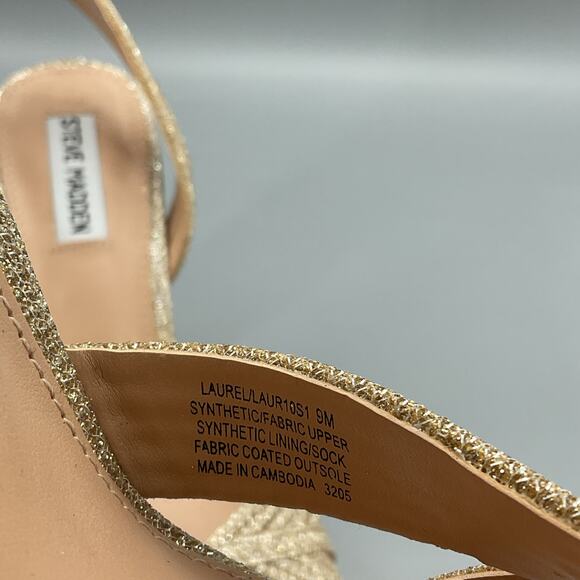 NEW Steve Madden Women’s Laurel Platform Sandals Gold Size 9M - Picture 5 of 10